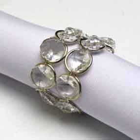 Silver Crystal Napkin Ring - Over The Top