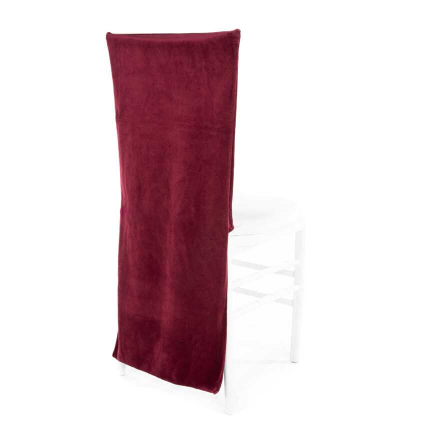 Wine Velvet Chairback - Over The Top